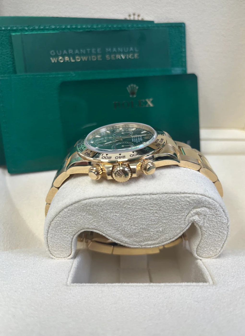 ROLEX DAYTONA GOLD & GREEN
