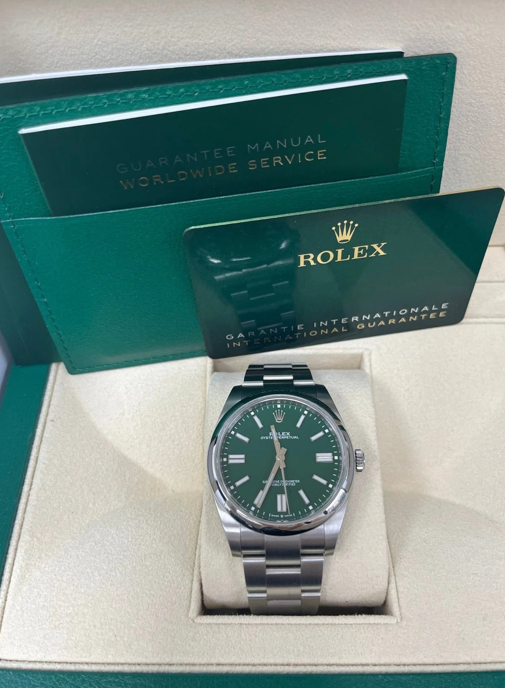 ROLEX OYSTER PERPETUAL GREEN