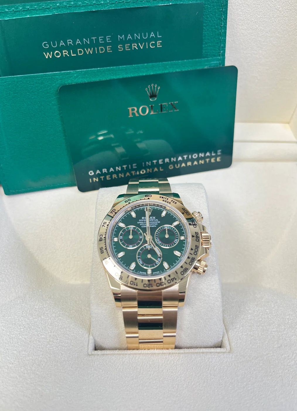 ROLEX DAYTONA GOLD & GREEN