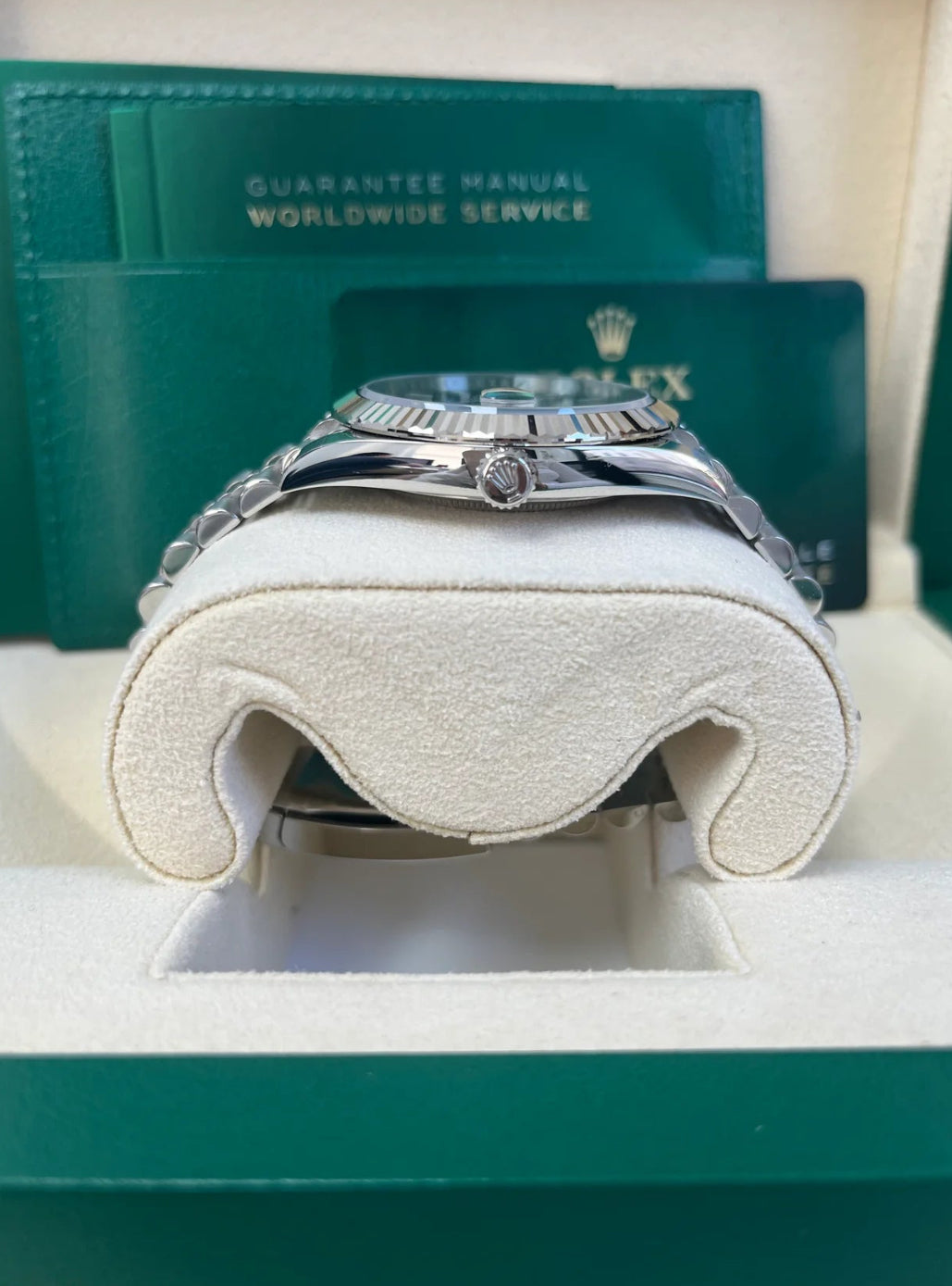 ROLEX DATEJUST JUBILÉE MINT GREEN ZIGRINATO
