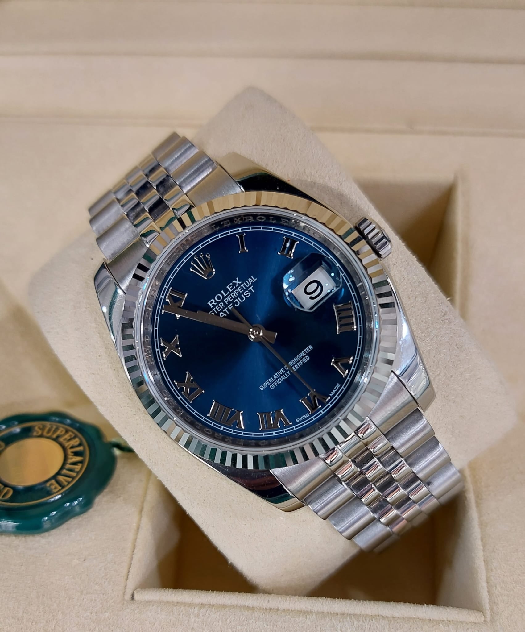 ROLEX DATEJUST JUBILEE OCEAN BLU ROMAN ZIGRINATO – DALLA BONA Orologi