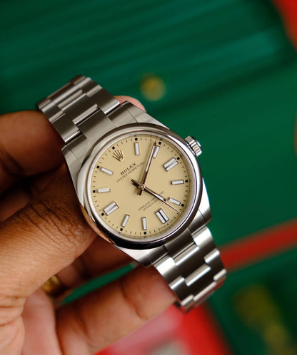 ROLEX OYSTER PERPETUAL BEIGE