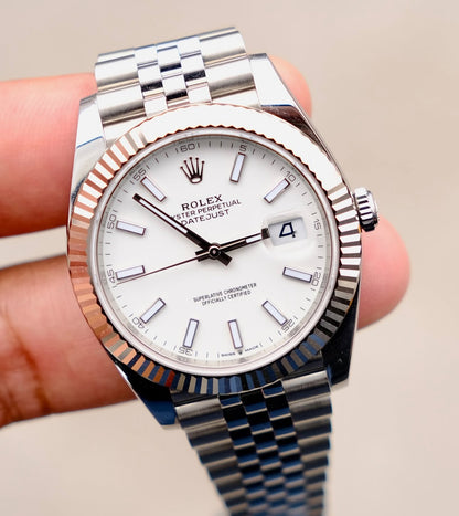 ROLEX DATEJUST JUBILEE WHITE DIAL