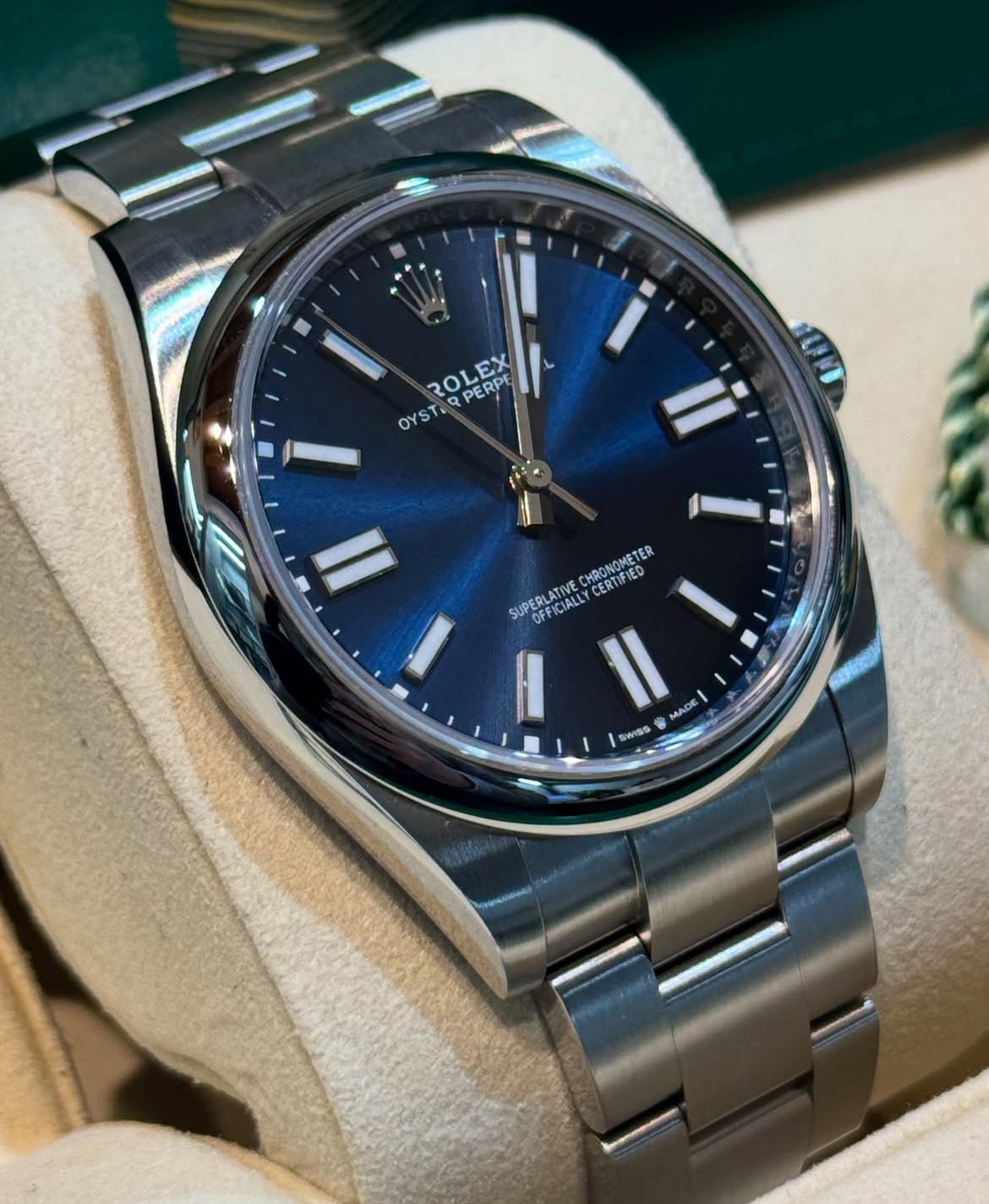 ROLEX OYSTER PERPETUAL BLUE DIAL
