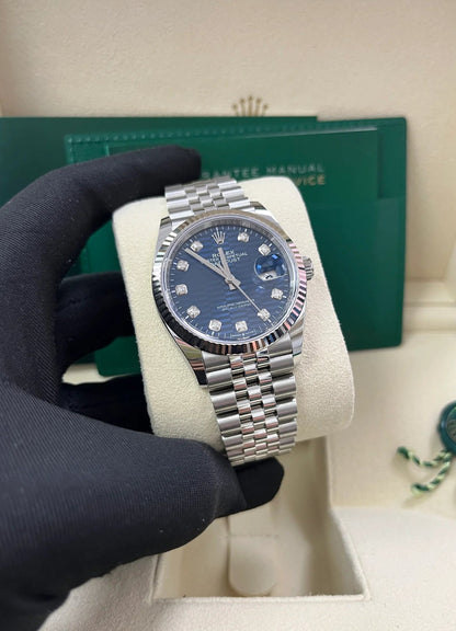 ROLEX DATEJUST JUBILEE OCEAN BLU DIAMOND