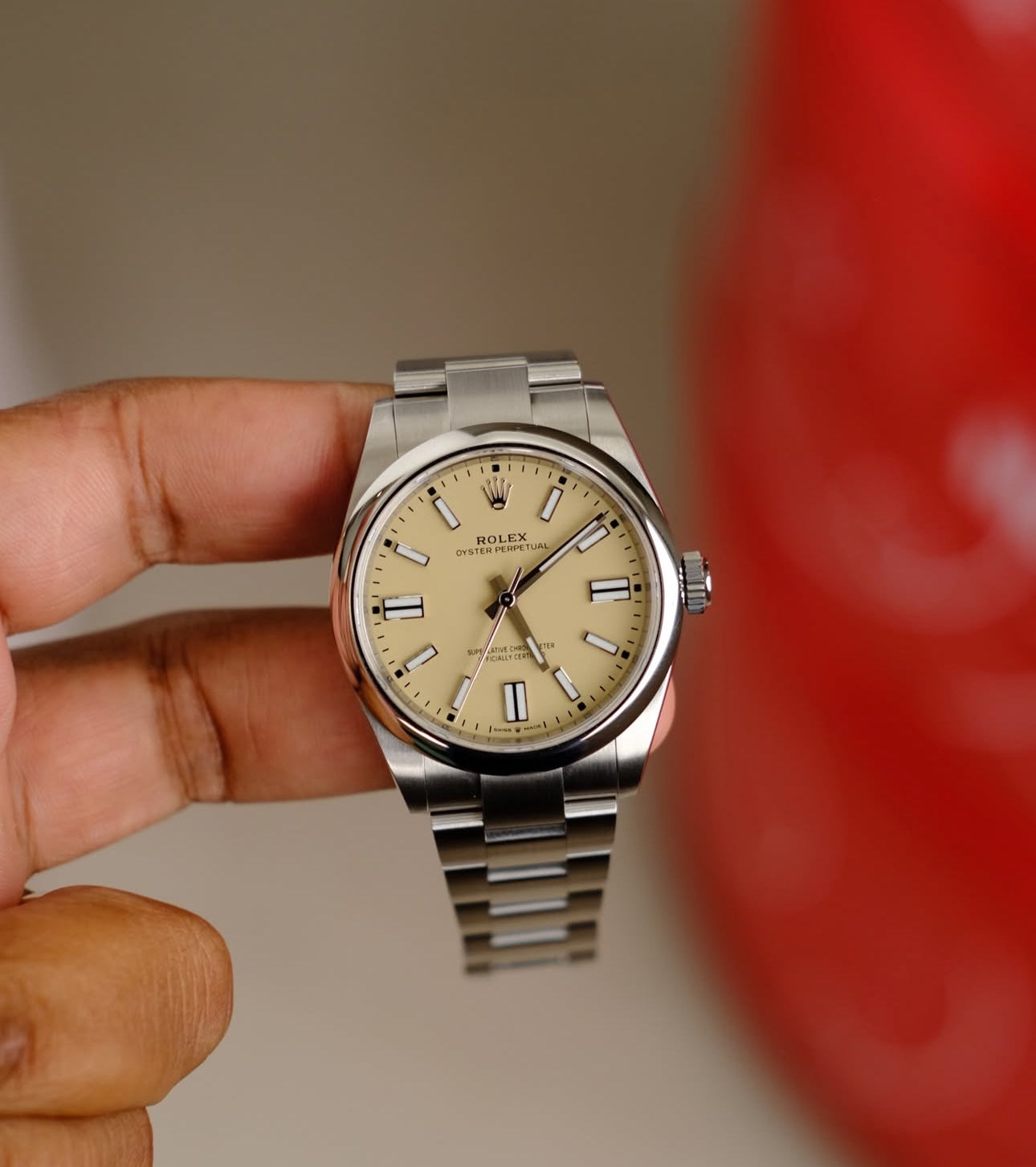ROLEX OYSTER PERPETUAL BEIGE