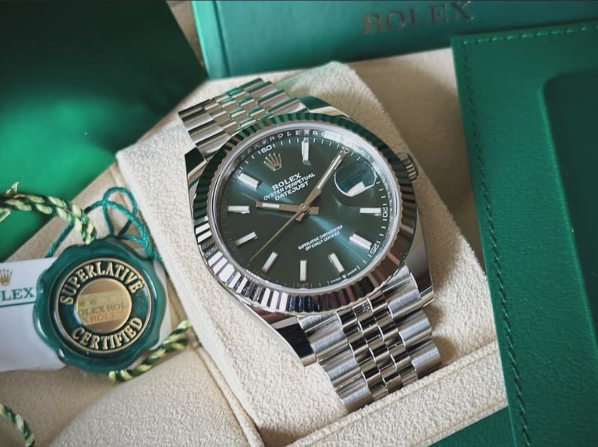 ROLEX DATEJUST JUBILÉE MINT GREEN ZIGRINATO