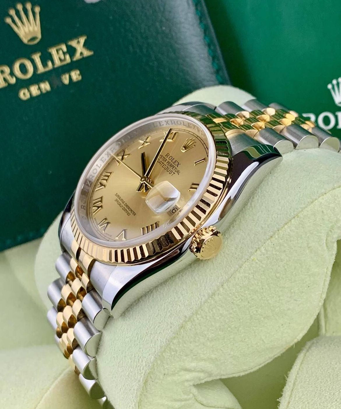 ROLEX DATEJUST JUBILÈE CHAMPAGNE ROMAN