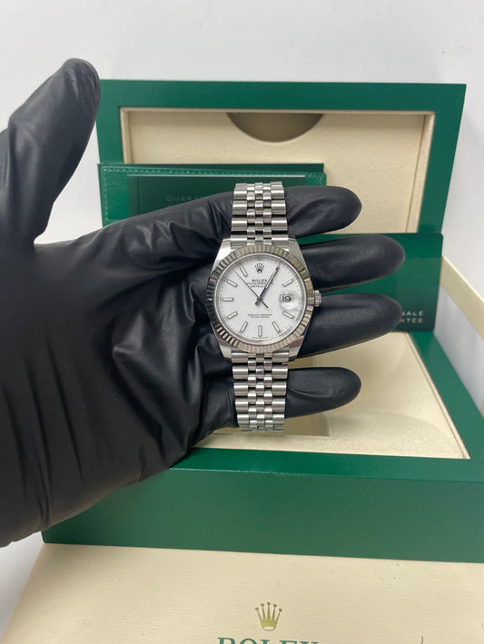 ROLEX DATEJUST JUBILEE WHITE DIAL