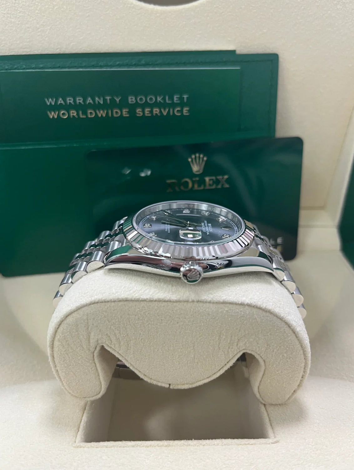 ROLEX DATEJUST JUBILÉE GREY RHODIUM DIAMOND