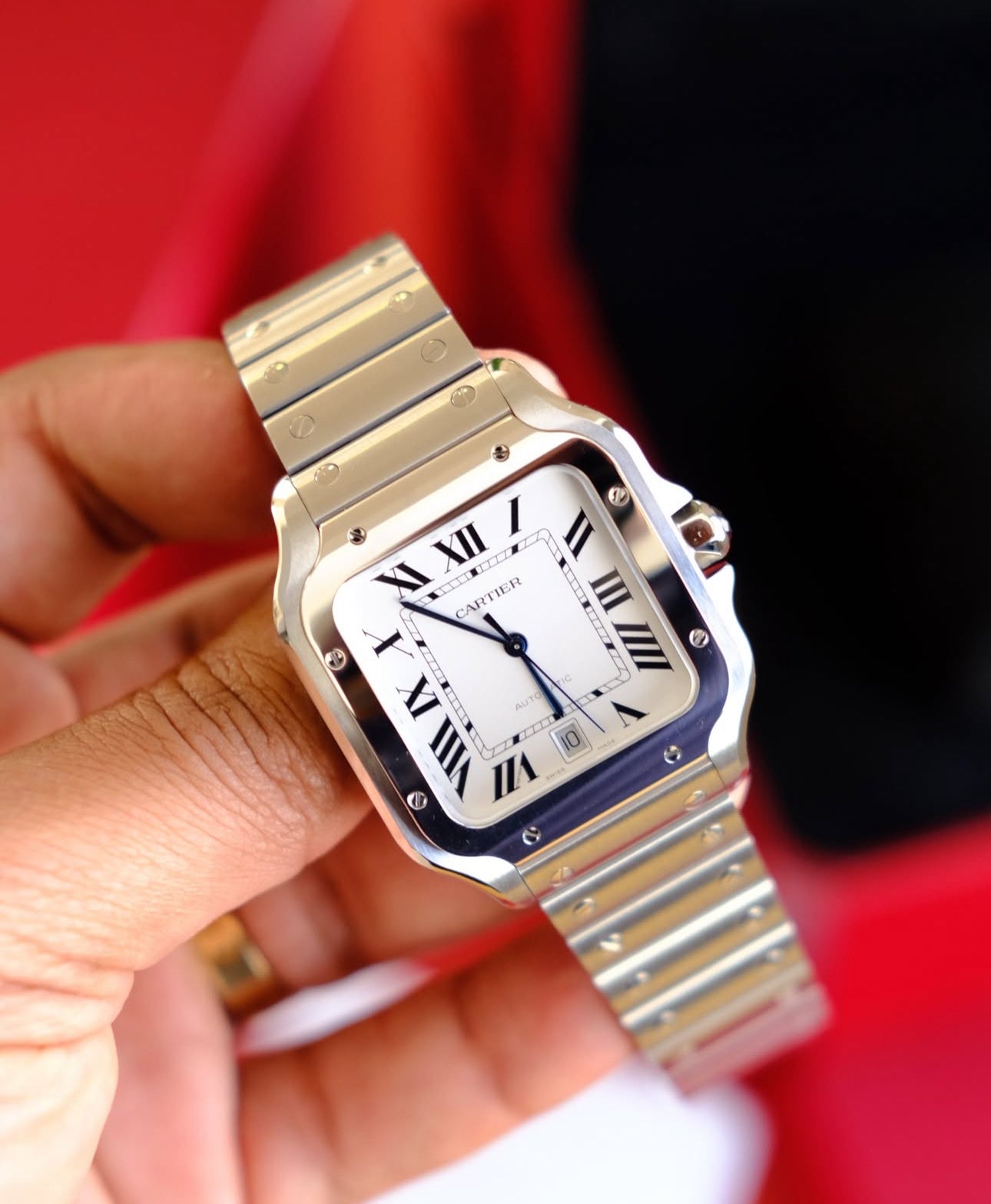 CARTIER SANTOS WHITE DIAL