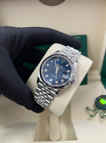 ROLEX DATEJUST JUBILEE OCEAN BLU DIAMOND
