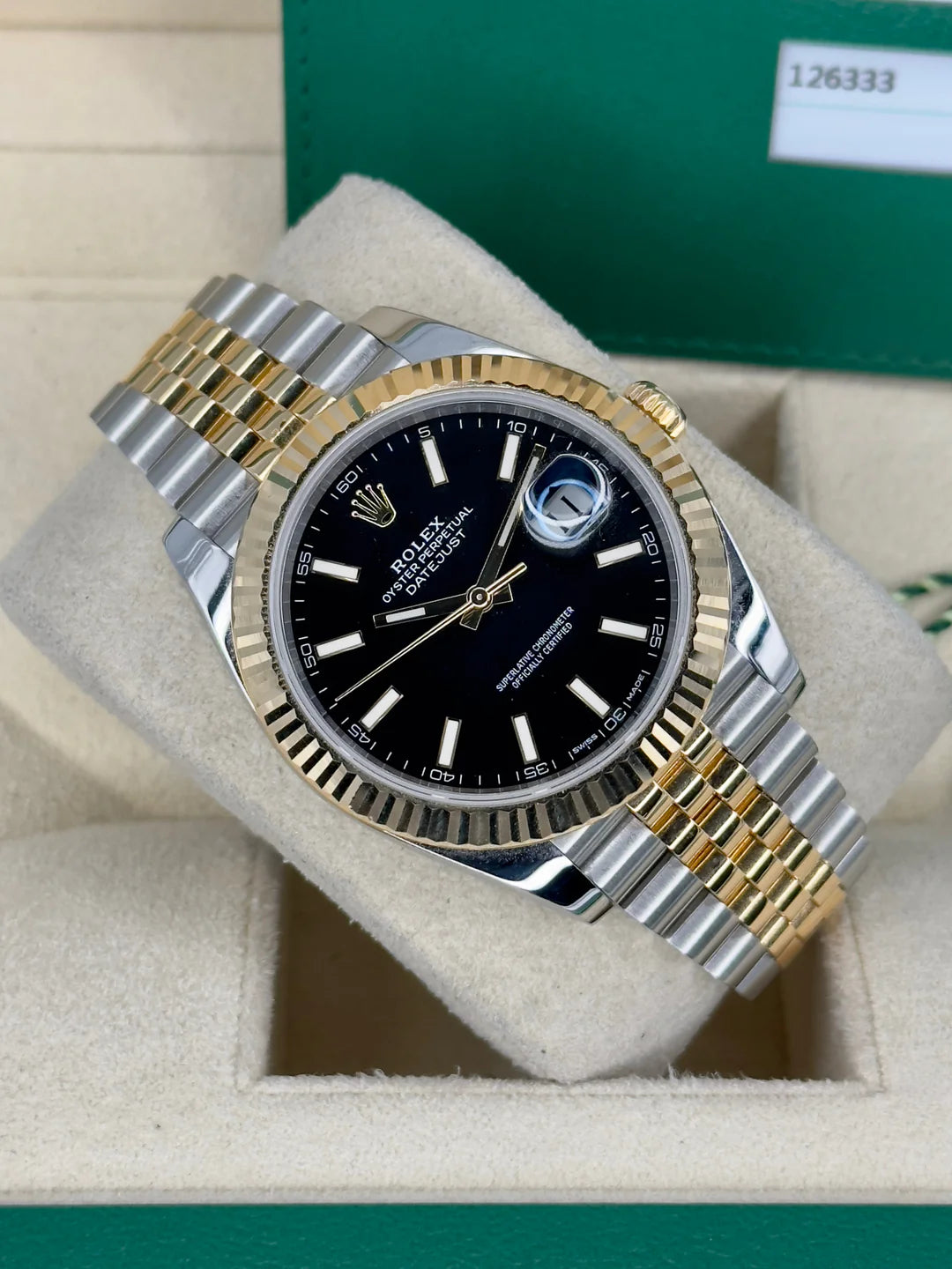 ROLEX DATEJUST JUBILEE BLACK & GOLD