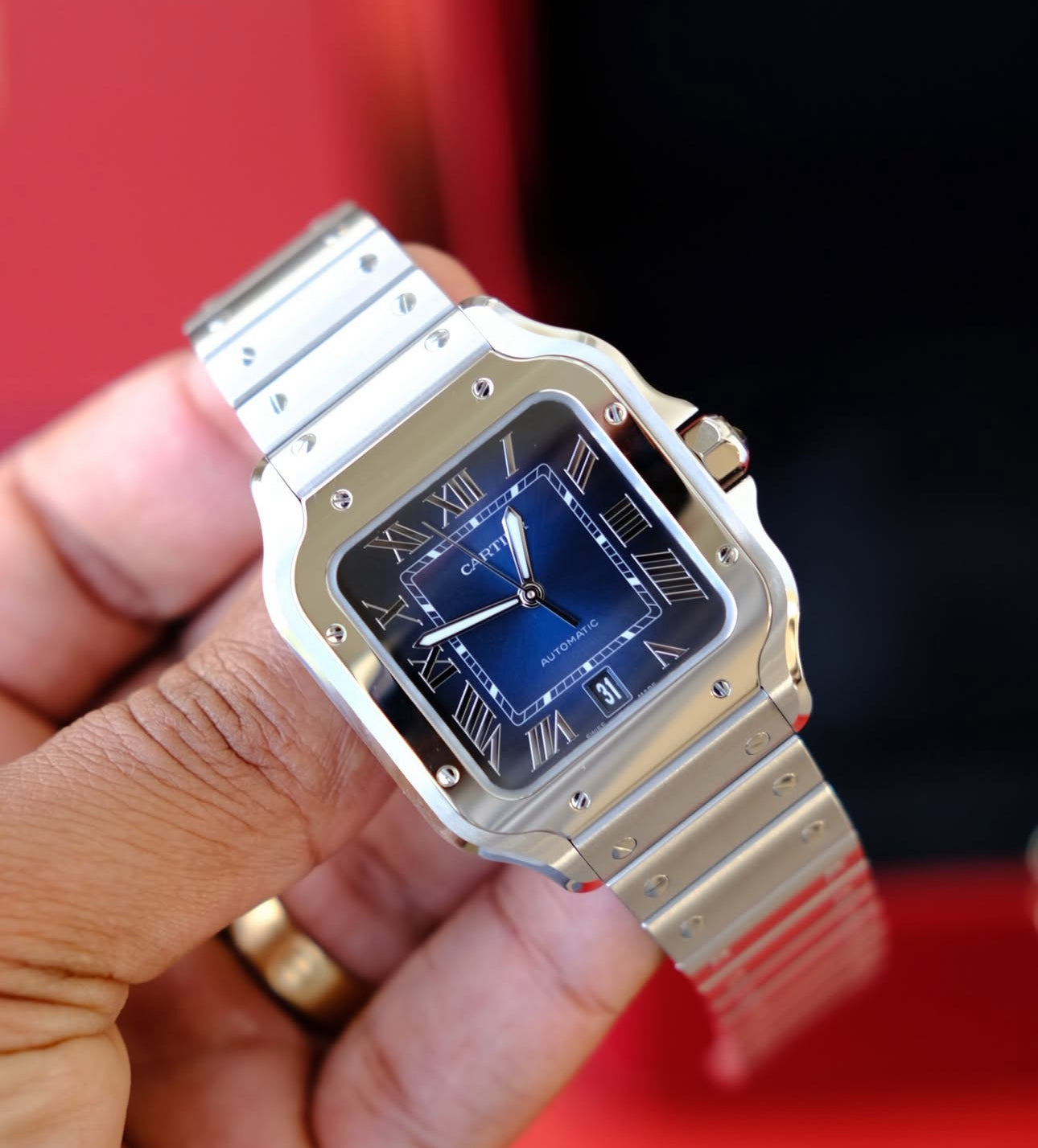 CARTIER SANTOS BLUE DIAL