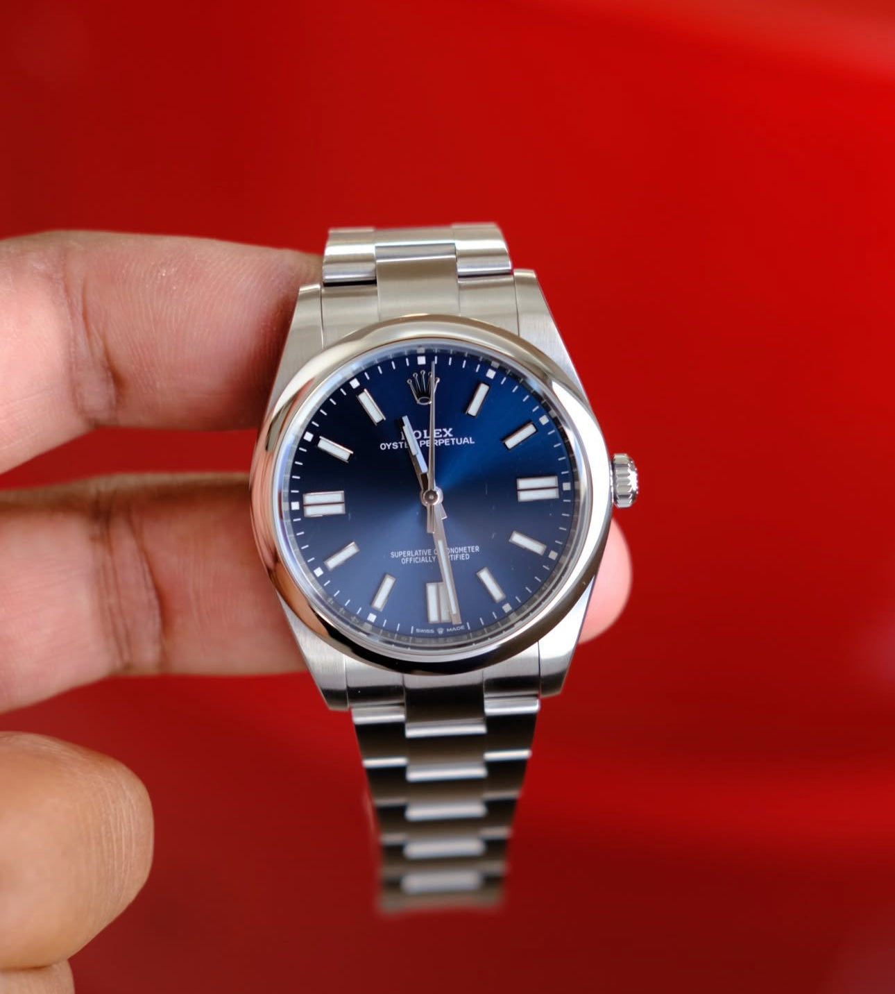 ROLEX OYSTER PERPETUAL BLUE DIAL