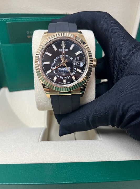 ROLEX SKY-DWELLER OYSTERFLEX GOLD