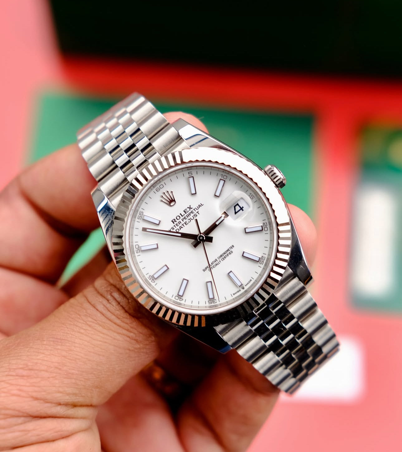 ROLEX DATEJUST JUBILEE WHITE DIAL