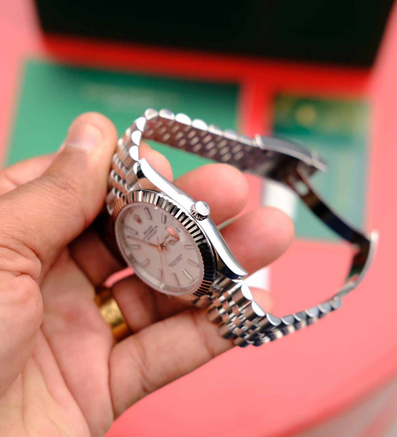 ROLEX DATEJUST JUBILEE WHITE DIAL