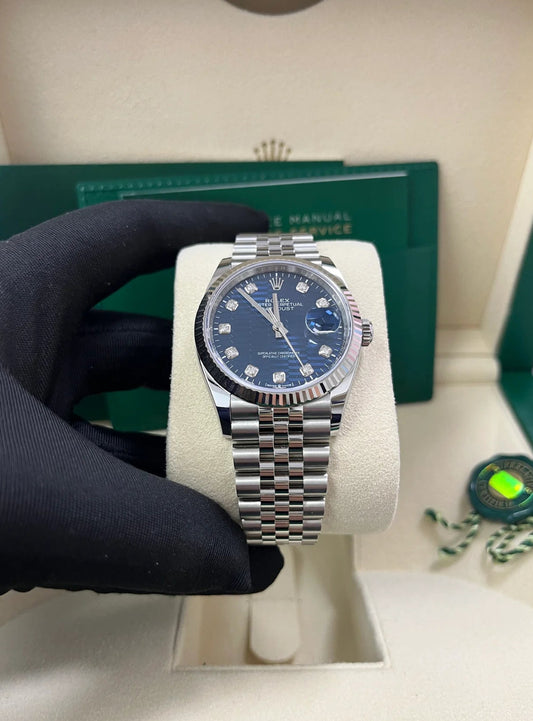 ROLEX DATEJUST JUBILEE OCEAN BLU DIAMOND