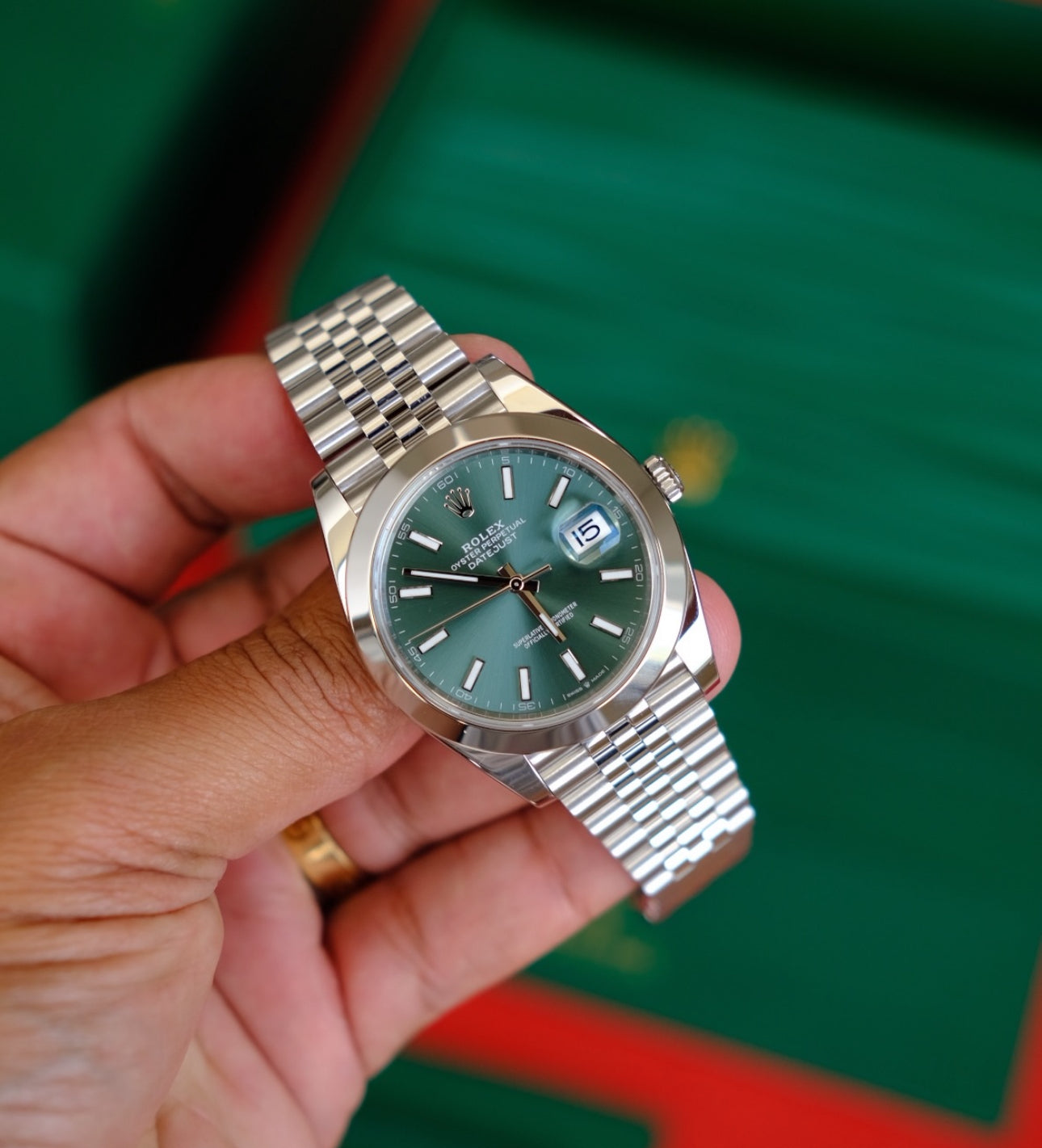 ROLEX DATEJUST JUBILEE MINT GREEN