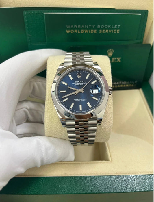 ROLEX DATEJUST JUBILEE OCEAN BLU ( GHIERA LISCIA )
