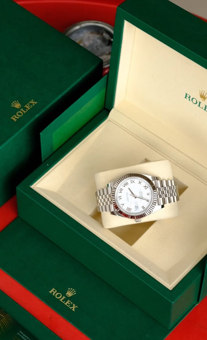 ROLEX DATEJUST JUBILÈE WHITE ROMAN