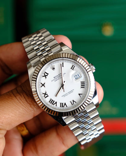 ROLEX DATEJUST JUBILÈE WHITE ROMAN