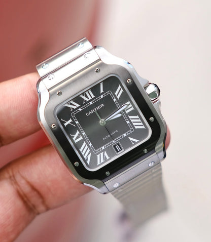 CARTIER SANTOS GREY RHODIUM