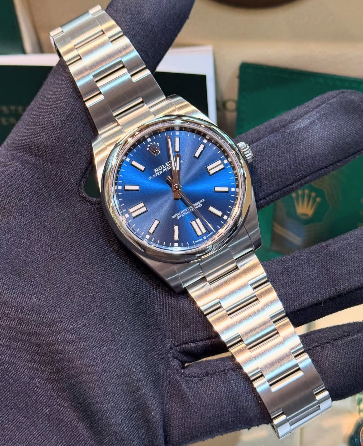 ROLEX OYSTER PERPETUAL BLUE DIAL