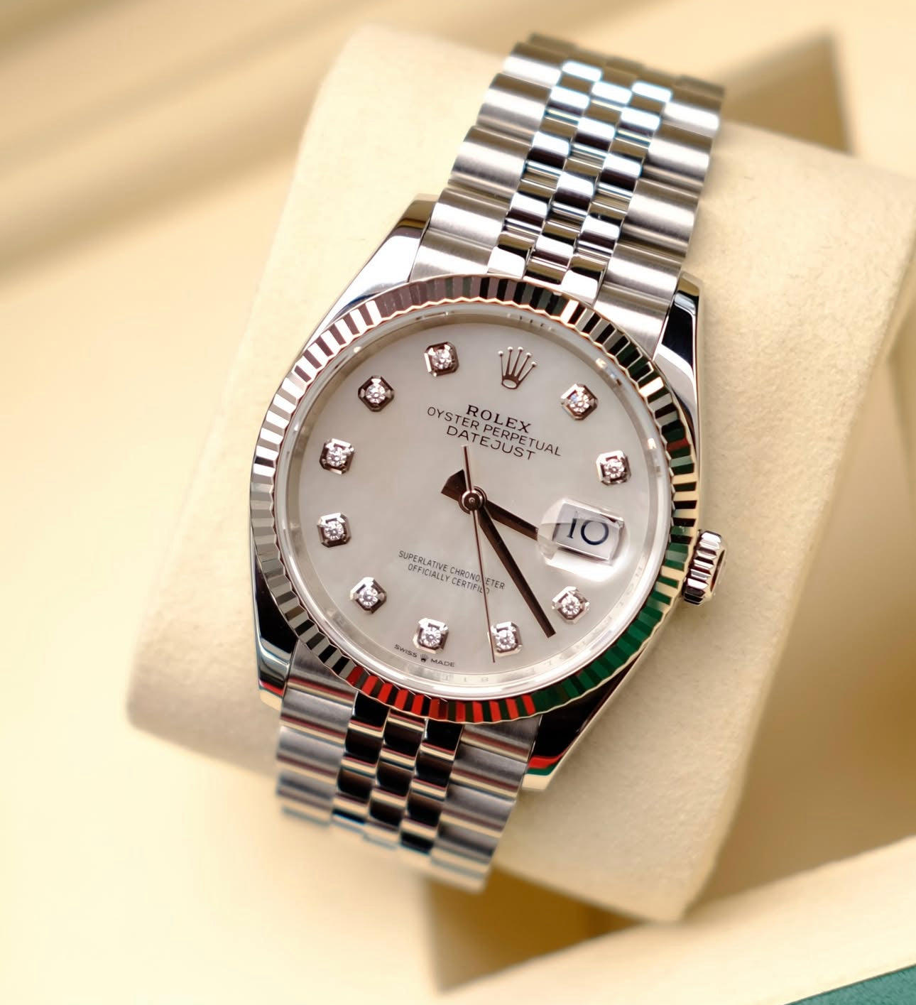 ROLEX DATEJUST JUBILEE WHITE DIAMOND