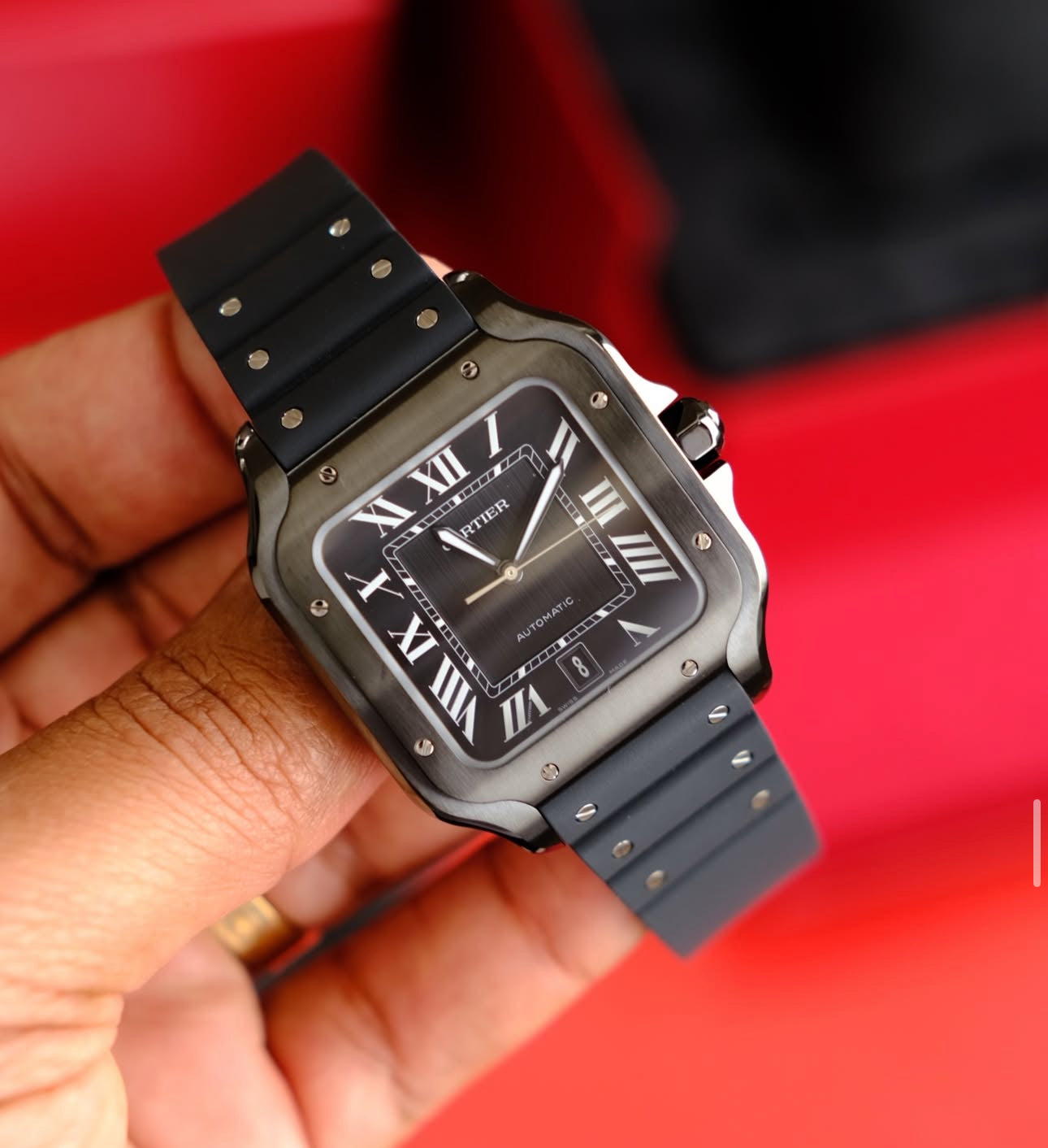 CARTIER SANTOS FULL BLACK