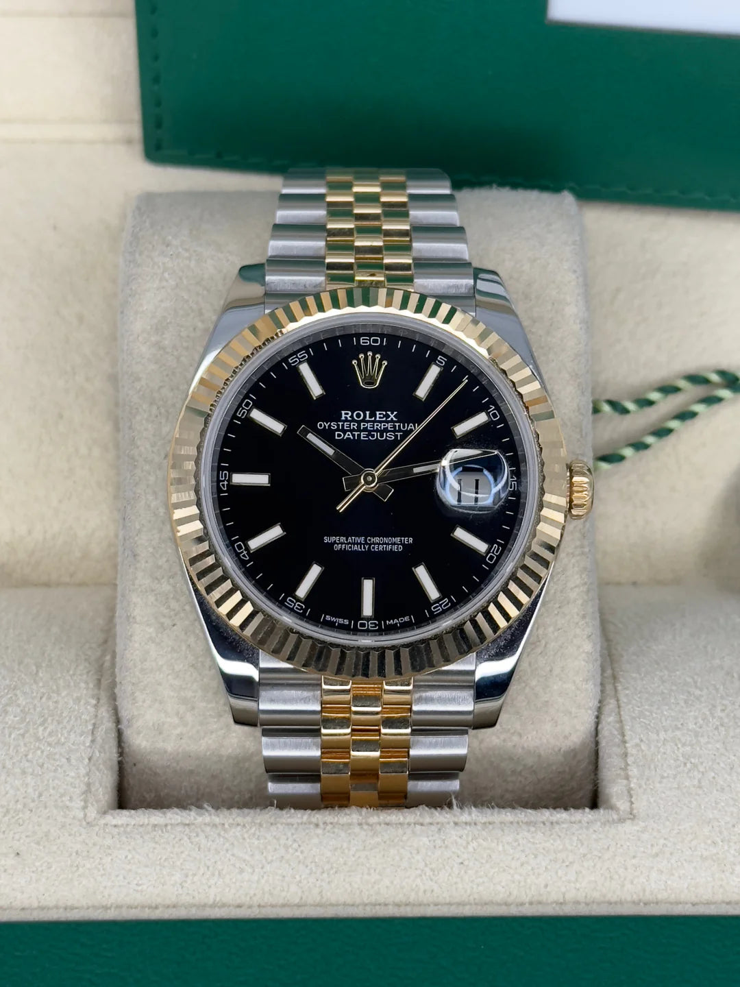 ROLEX DATEJUST JUBILEE BLACK & GOLD