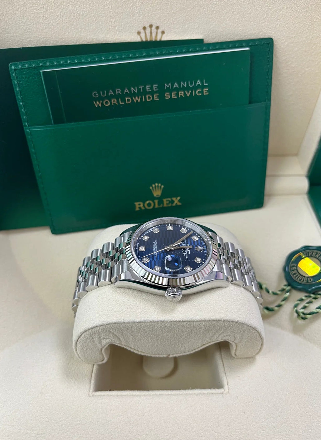 ROLEX DATEJUST JUBILEE OCEAN BLU DIAMOND