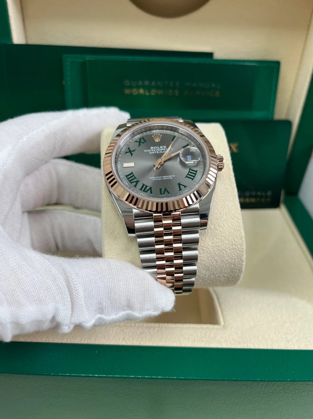 ROLEX DATEJUST JUBILEE WIMBLEDON ROSE'