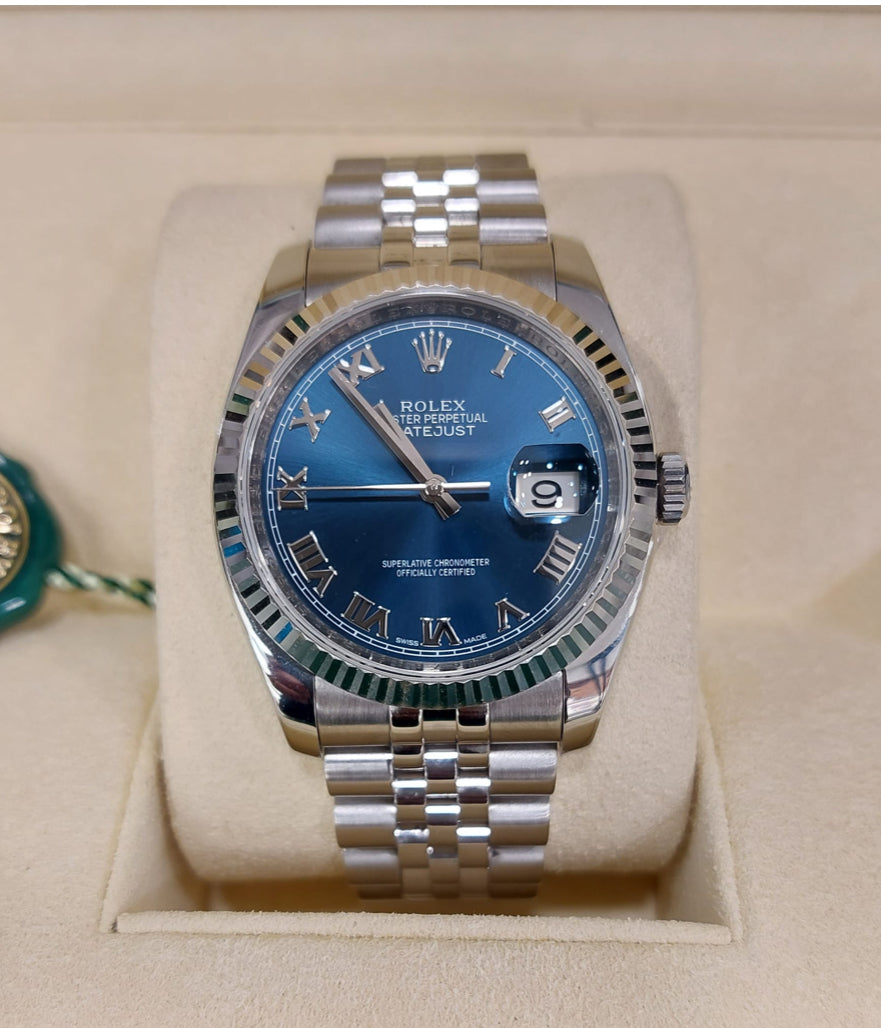 ROLEX DATEJUST JUBILEE OCEAN BLU ROMAN ZIGRINATO