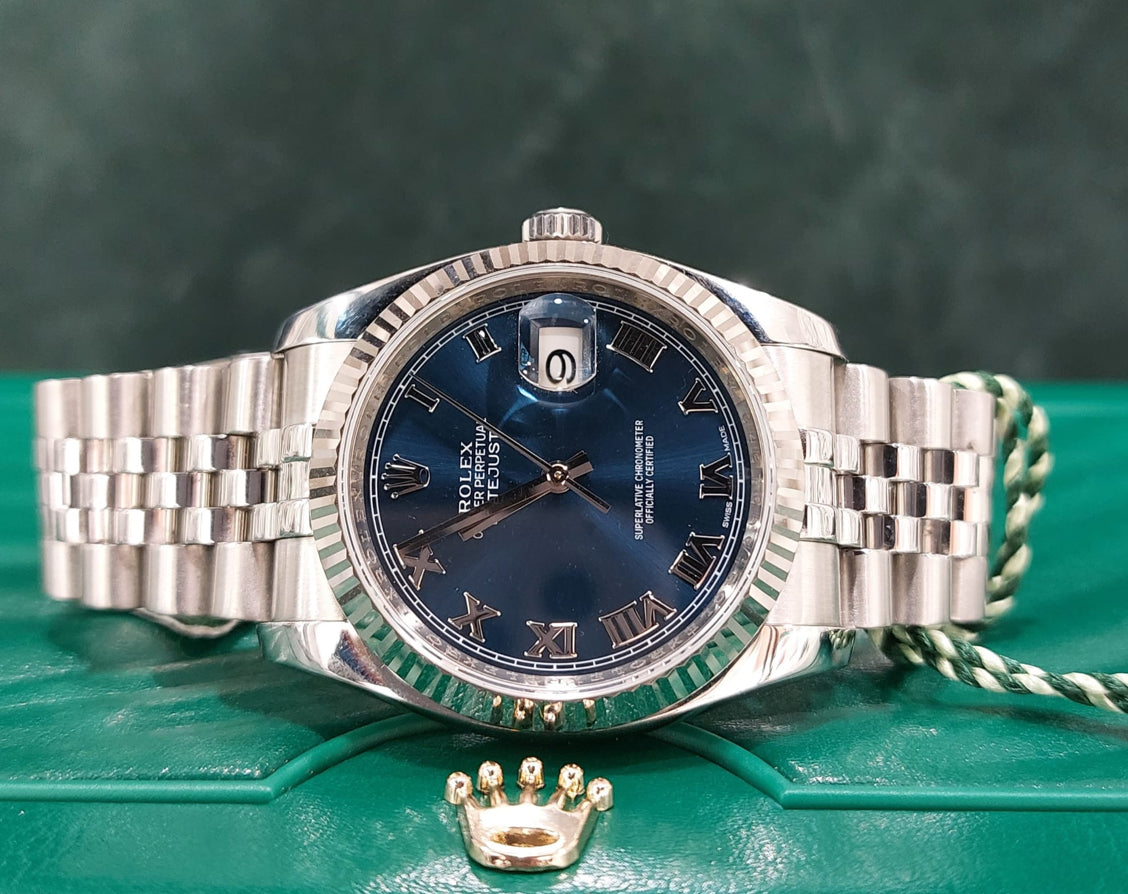 ROLEX DATEJUST JUBILEE OCEAN BLU ROMAN ZIGRINATO