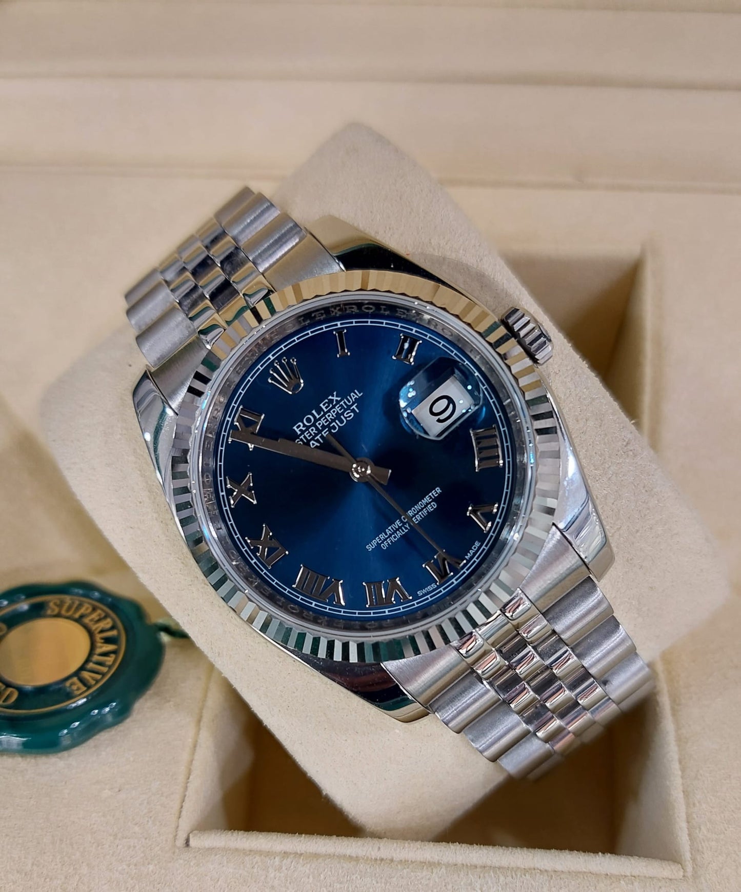 ROLEX DATEJUST JUBILEE OCEAN BLU ROMAN ZIGRINATO