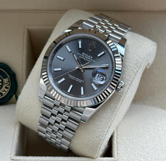 ROLEX DATEJUST JUBILEE GREY RHODIUM