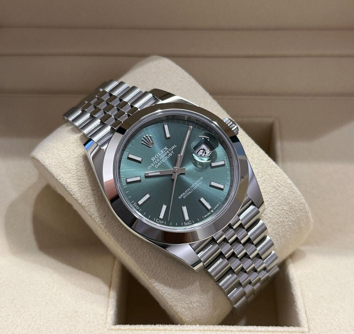 ROLEX DATEJUST JUBILEE MINT GREEN