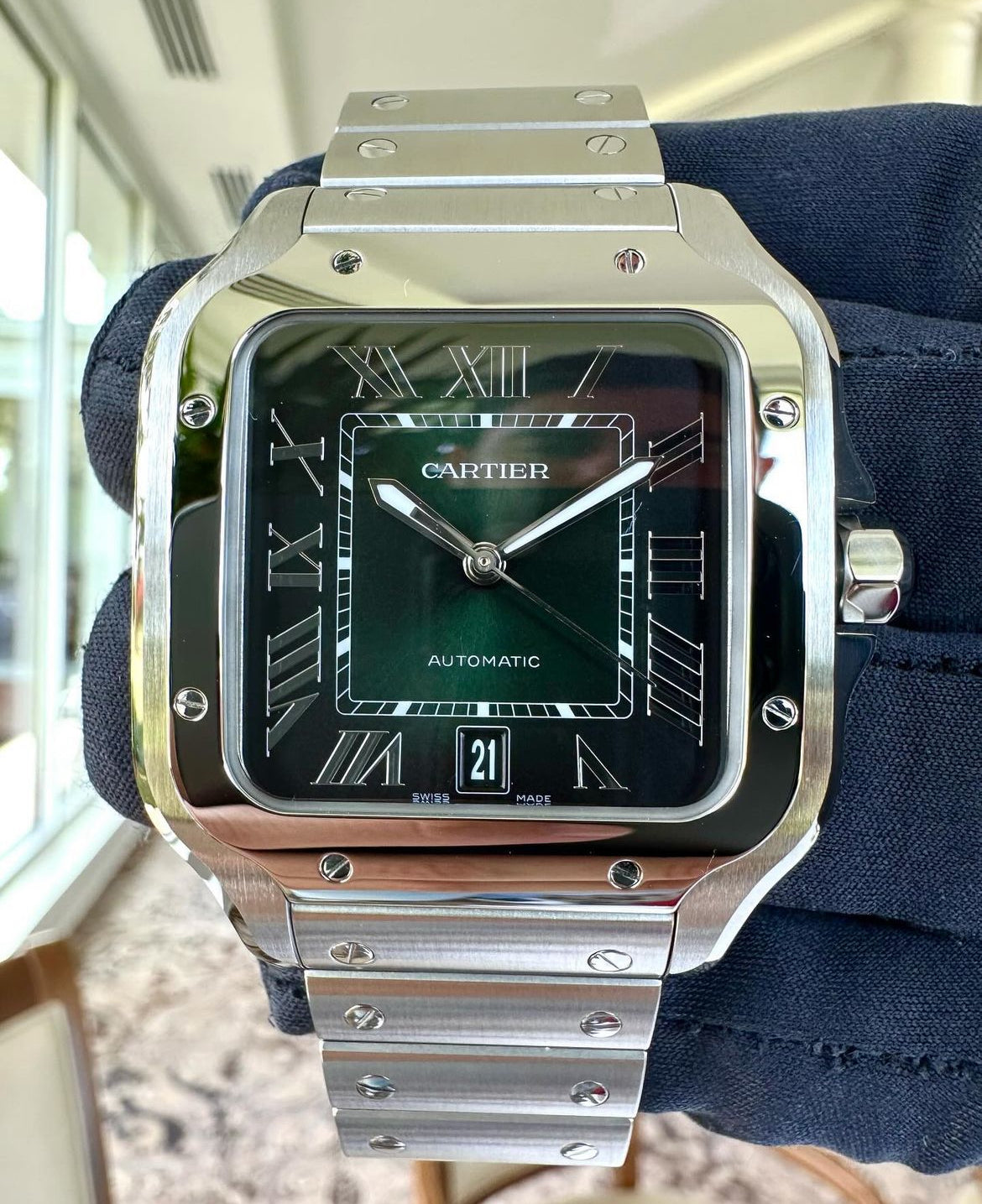 CARTIER SANTOS GREEN DIAL