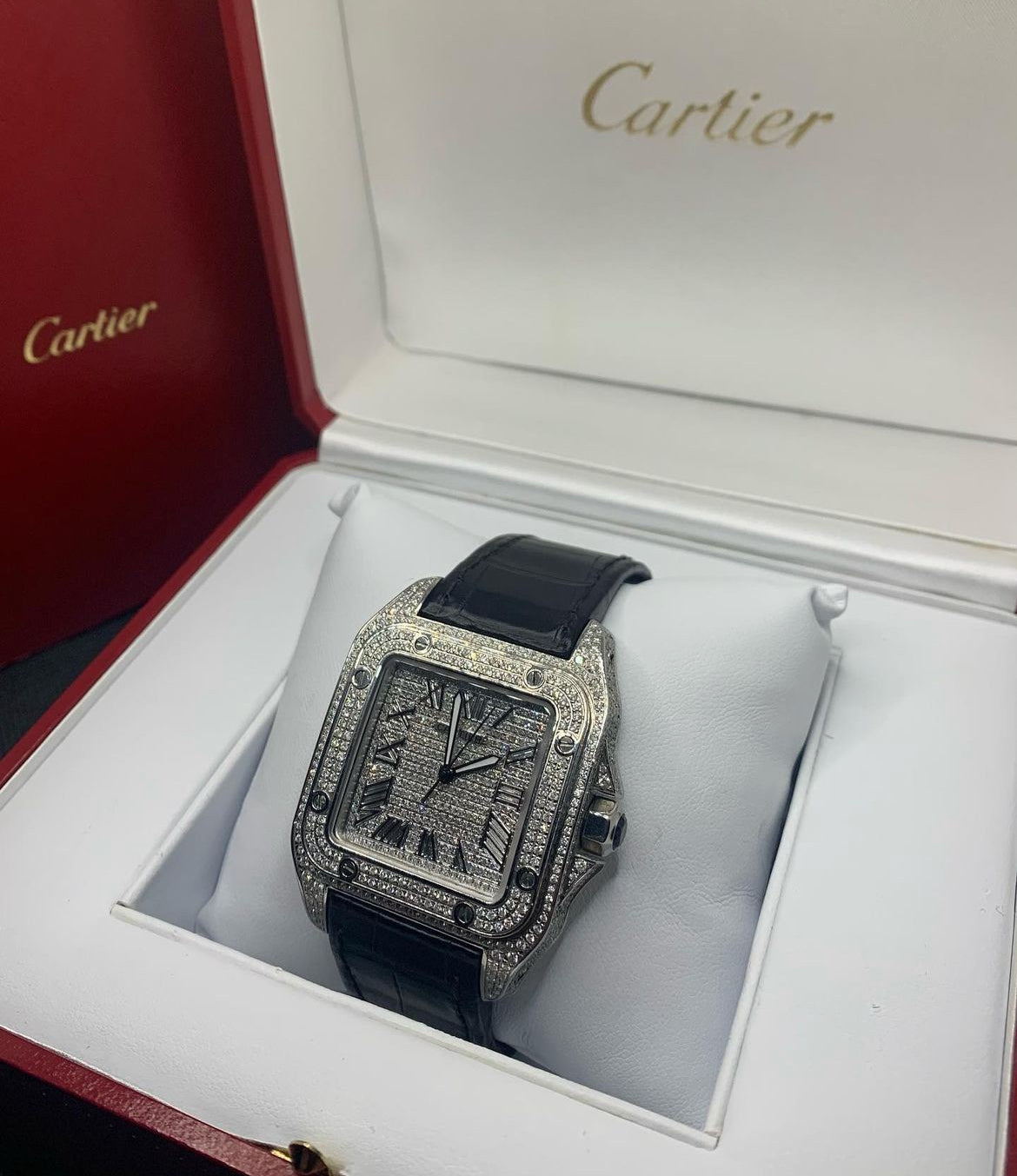 CARTIER SANTOS BLACK DIAMOND