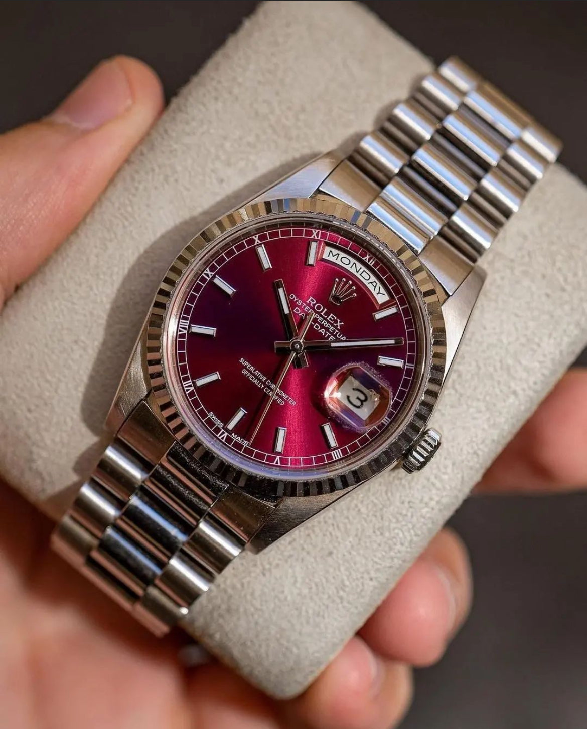 ROLEX DAY-DATE CHERRY DIAL